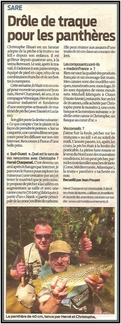 Article dans le Journal panthre 40