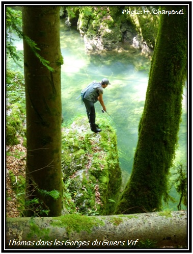 Thomas dans les gorges du Guiers Vif