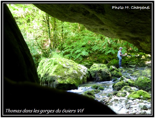 Thomas dans les gorges du Guiers Vif