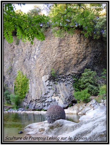 Sculture de Franois Lelong sur le Lignon